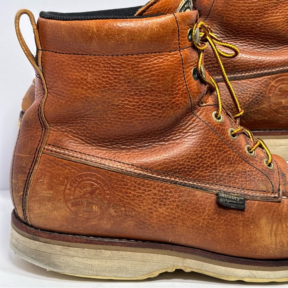 Red Wing Irish Setter 838 Mens 11D Brown Leather Moc Toe Work Boots UltraDry - Picture 3 of 16